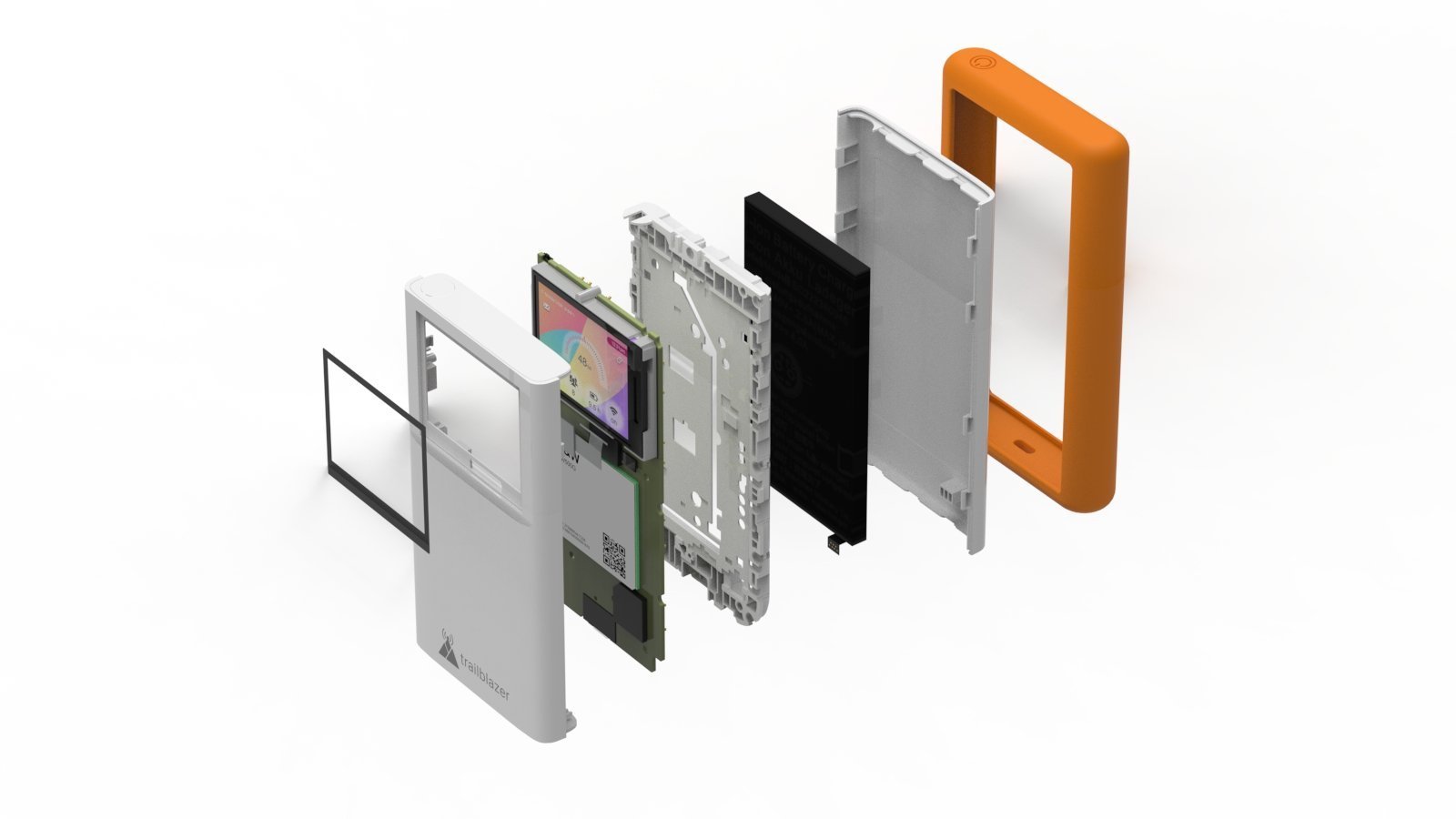 Exploded engineering view showing design-for-manufacturing detail